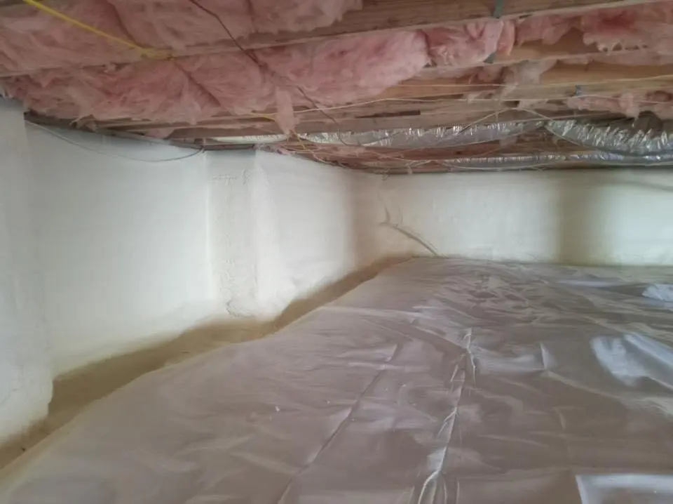 Crawl space encapsulation with closed-cell spray foam for Attic Insulation in Bridgeport