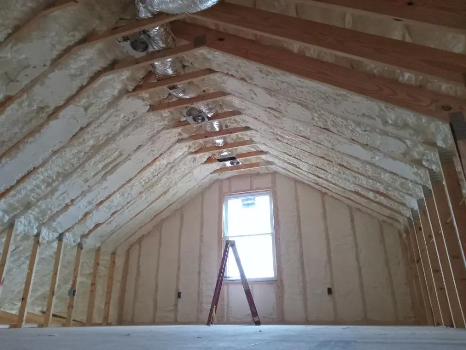 Spray foam roofing application for Crawl Space Insulation project in Bridgeport